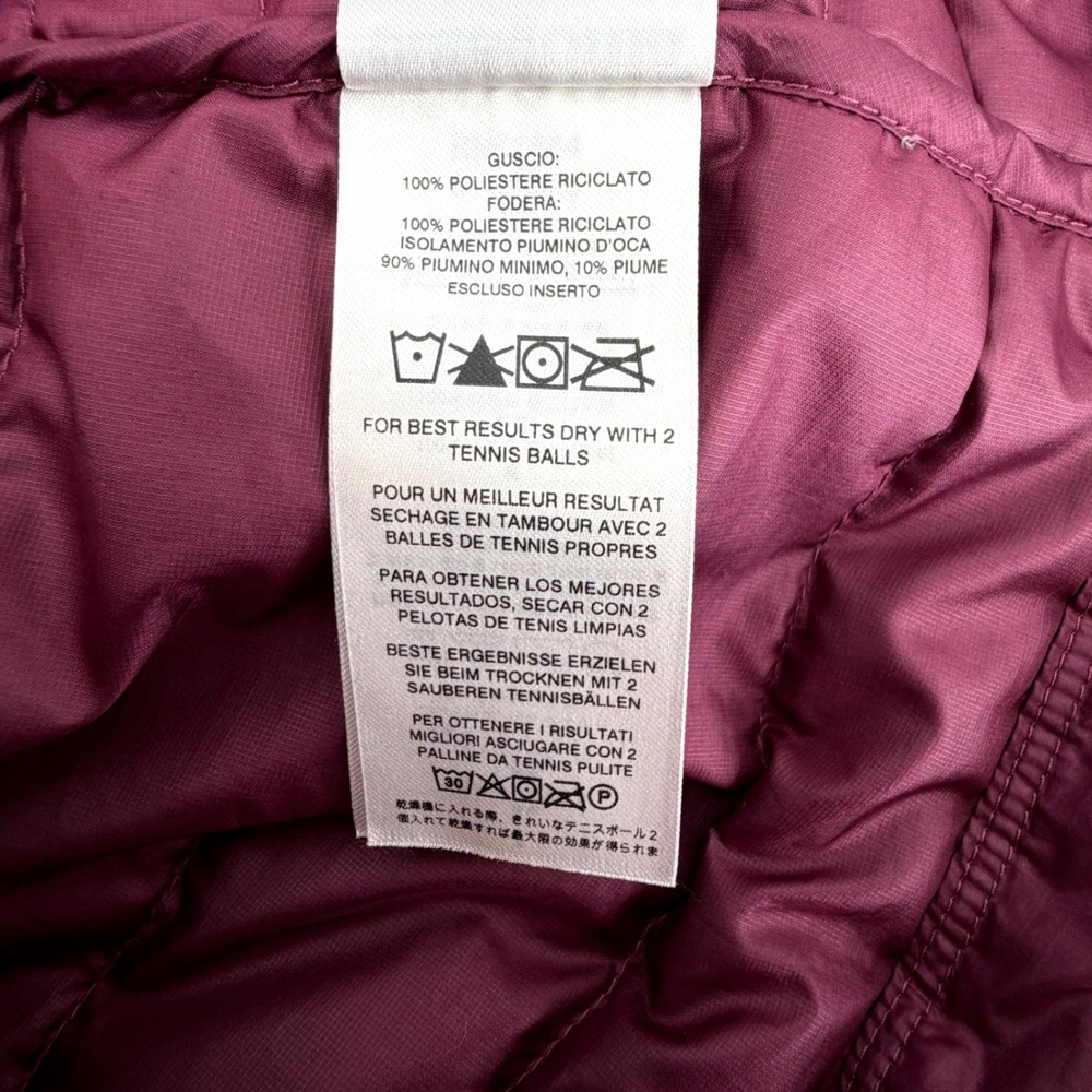 Patagonia Down Filled Puffy Vest Womens L Burgundy Excellent Quilted Ripstop - Picture 8 of 11